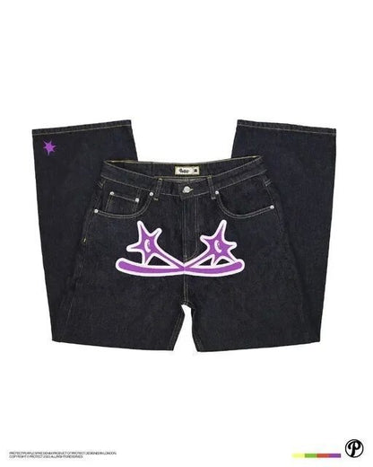 Pantalones vaqueros rectos bordados para hombre