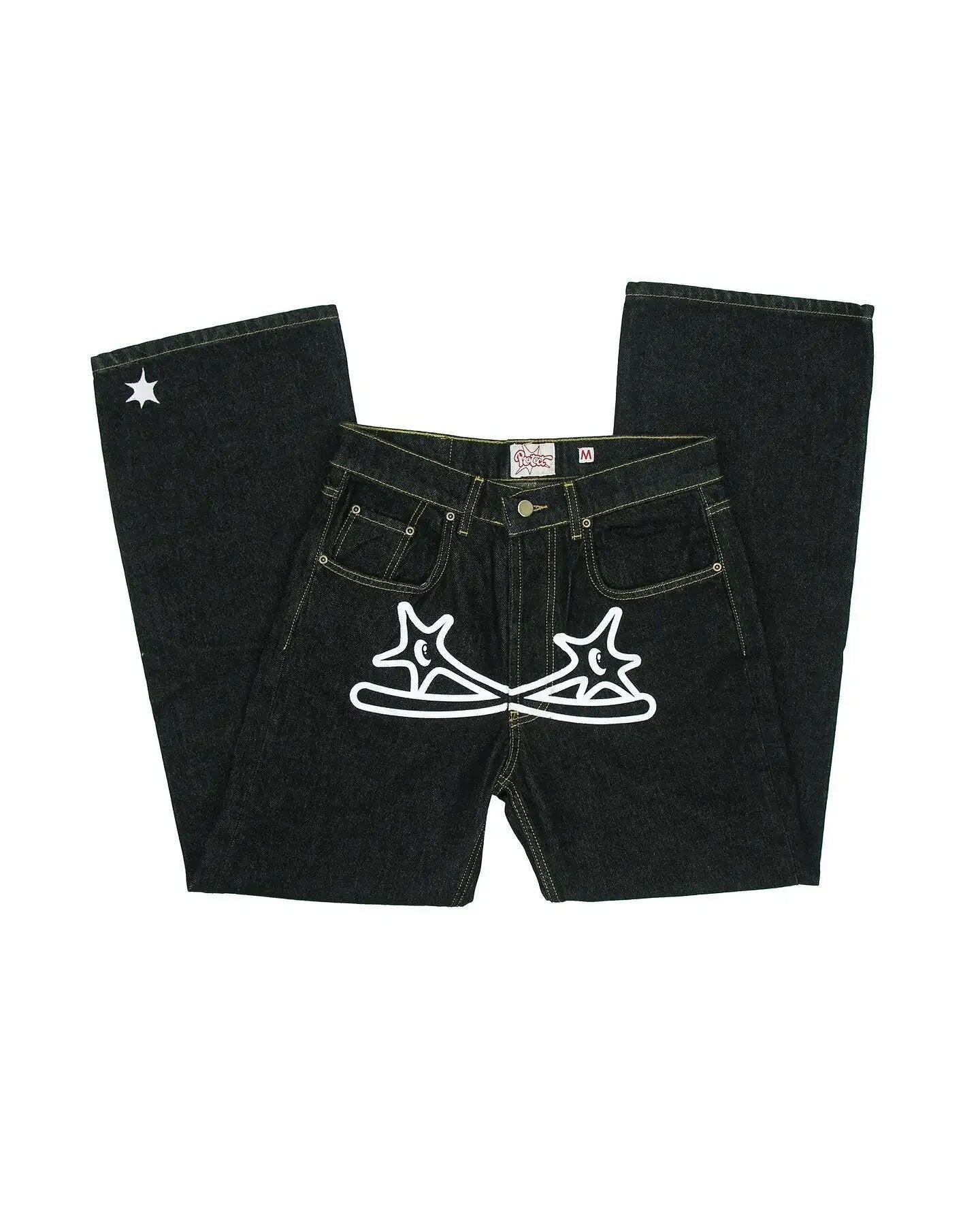 Pantalones vaqueros rectos bordados para hombre