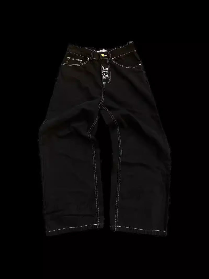 Pantalones vaqueros rectos bordados para hombre