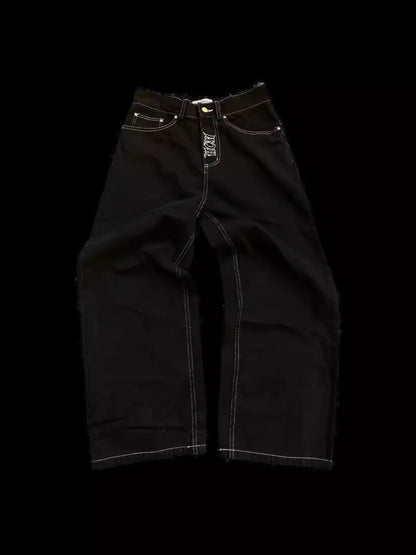 Pantalones vaqueros rectos bordados para hombre