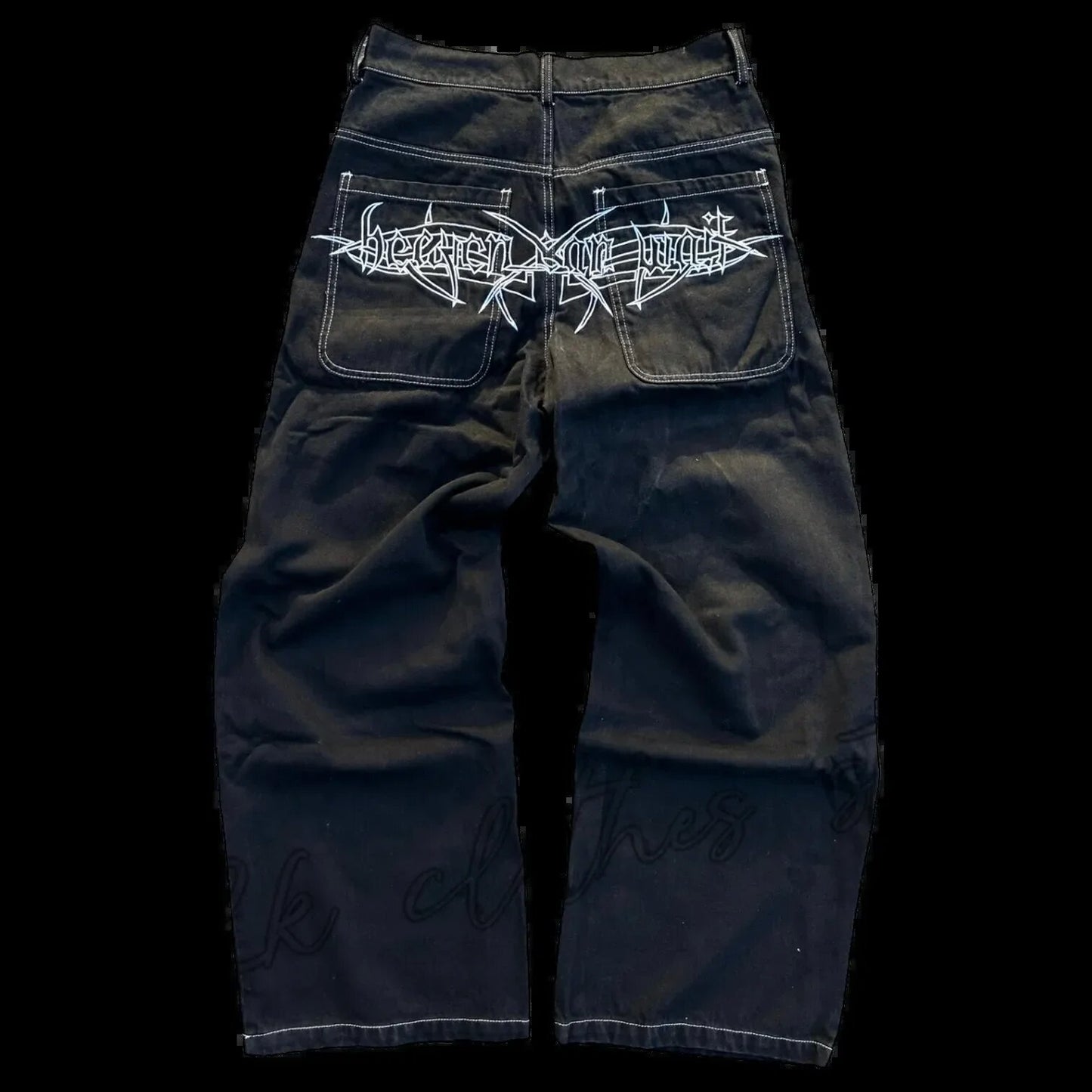Pantalones vaqueros rectos bordados para hombre